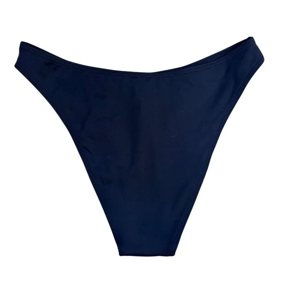 NWT SKIMS Women's Iconic Swim Dipped Bikini Bottom Black Size S